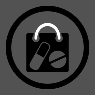 Pharmacy Shopping Bag Rounded Vector Icon