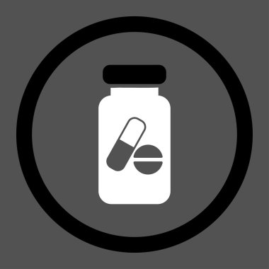 Medicine Vial Circled Vector Icon