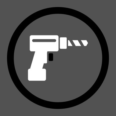 Matkap yuvarlak vektör simgesi