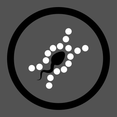 DNA çoğaltma yuvarlak vektör simgesi