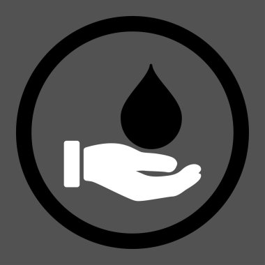 Bağış kan yuvarlak vektör simgesi