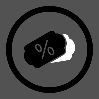 Discount Coupons Circled Vector Icon