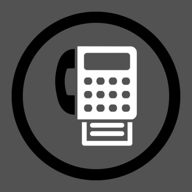 Daire içinde vektör simge Faks