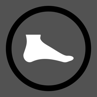 Ayak daire içinde vektör simgesi