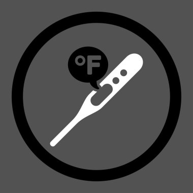 Fahrenheit sıcaklık yuvarlak vektör simgesi