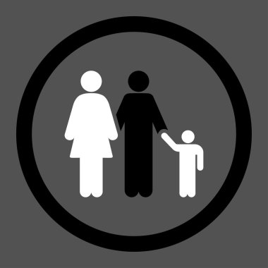 Aile yuvarlak vektör simgesi