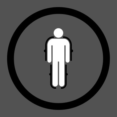 Dış iskelet yuvarlak vektör simgesi