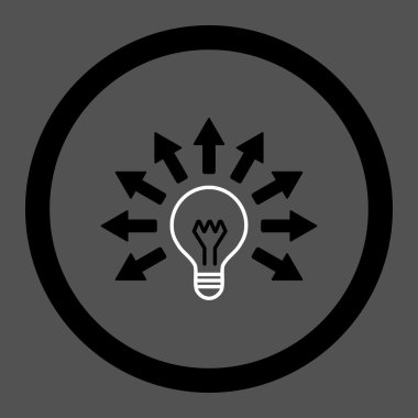 Elektrik ışığı yuvarlak vektör simgesi