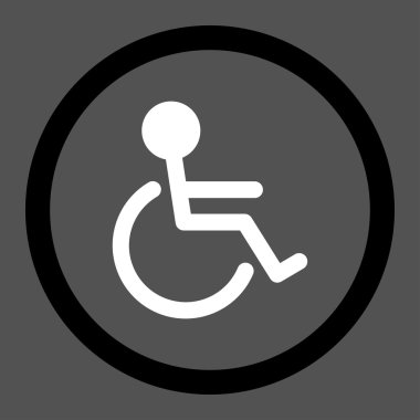 Özürlü daire içinde vektör simgesi