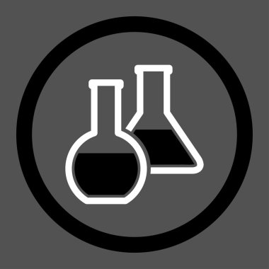 Cam şişeler yuvarlak vektör simgesi