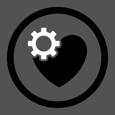 Kalp tedavisi yuvarlak vektör simgesi