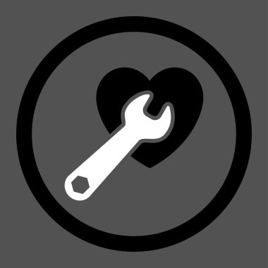 Kalp tedavisi daire içinde vektör simgesi