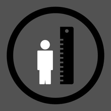 Yükseklik ölçer daire içinde vektör simgesi