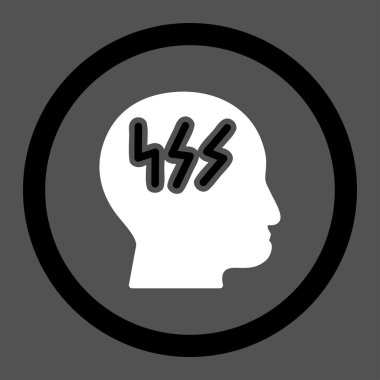 Head Sickness Circled Vector Icon