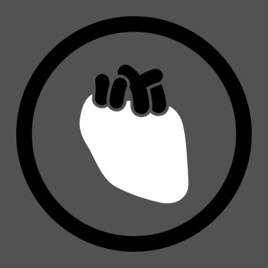 Kalp daire içinde vektör simgesi