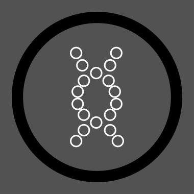 DNA yuvarlak vektör simgesi