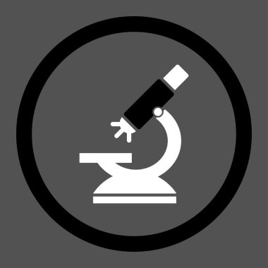 Labs mikroskop daire içinde vektör simgesi