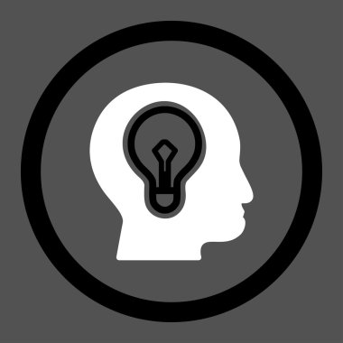 Think Circled Vector Icon