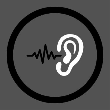 Daire içinde vektör simge dinle