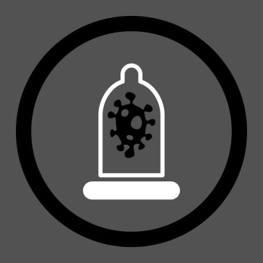 Enfeksiyon koruma yuvarlak vektör simgesi