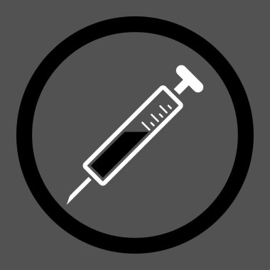 Enjeksiyon yuvarlak vektör simgesi