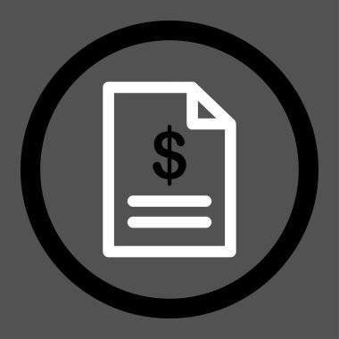 Fatura daire içinde vektör simgesi