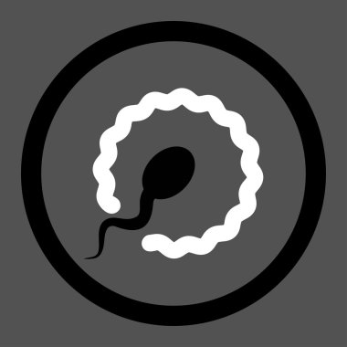 Döllenme yuvarlak vektör simgesi