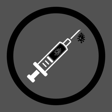 Enfeksiyon enjeksiyon daire içinde vektör simgesi