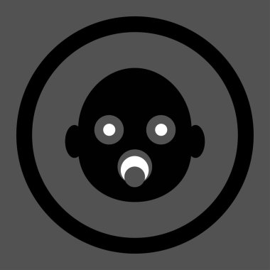 Bebek kafa daire içinde vektör simgesi