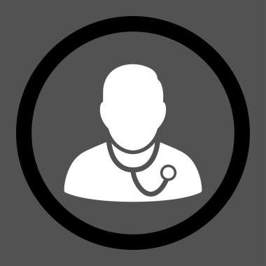 Doktor yuvarlak vektör simgesi