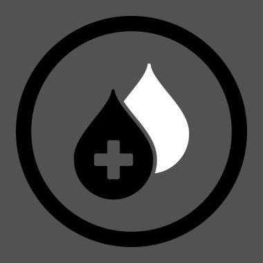 Tıbbi damla yuvarlak vektör simgesi