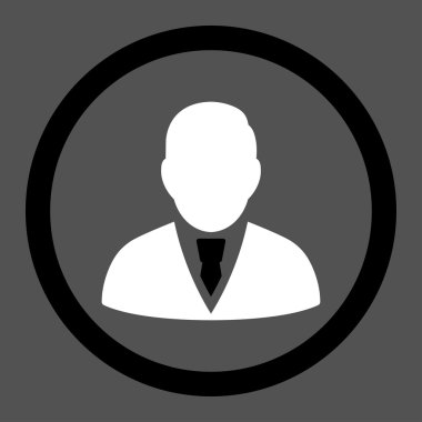 Yöneticisi yuvarlak vektör simgesi