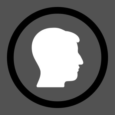 Guy Head Circled Vector Icon