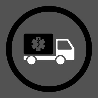 Tıbbi teslim yuvarlak vektör simgesi