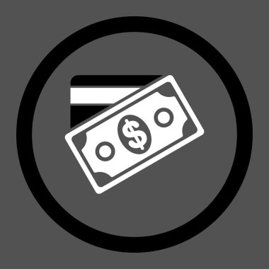 Para yuvarlak vektör simgesi