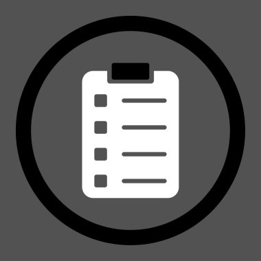 Pad sayfa daire içinde vektör simgesi