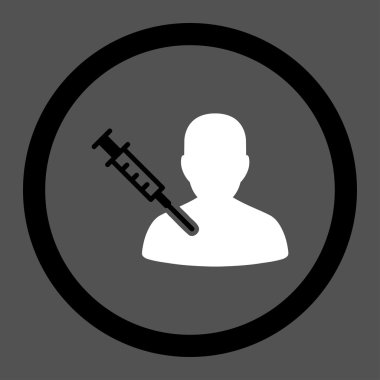 Sickness Vaccination Circled Vector Icon