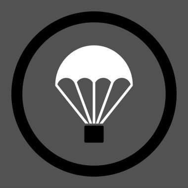 Paraşüt yuvarlak vektör simgesi