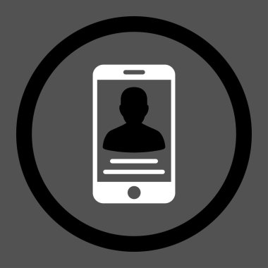 Patient Mobile Account Circled Vector Icon