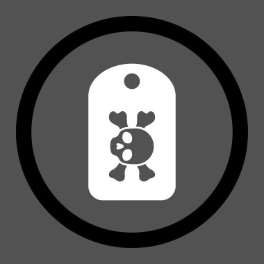 Morg Mark daire içinde vektör simgesi