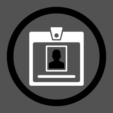 Kişi rozet yuvarlak vektör simgesi