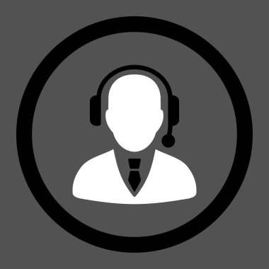 Operatör yuvarlak vektör simgesi