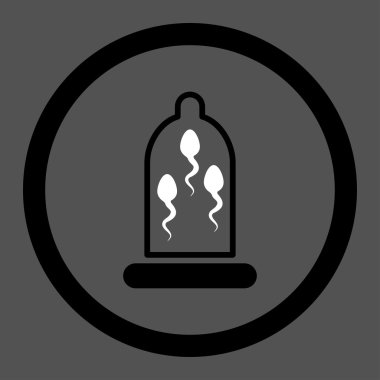 Sperm koruma yuvarlak vektör simgesi