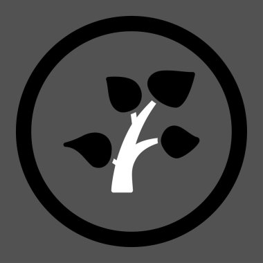 Bitki daire içinde vektör simgesi