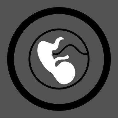 Gebelik yuvarlak vektör simgesi