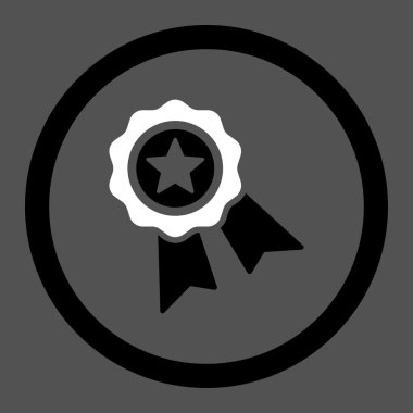 Kalite damgası daire içinde vektör simgesi