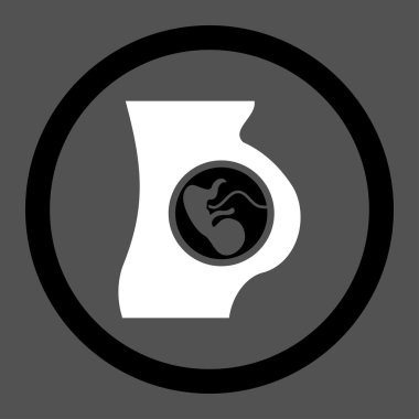 Pregnant Woman Circled Vector Icon