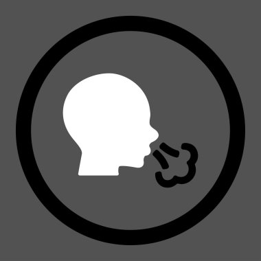 Vektör simge hapşırma daire içine alınmış