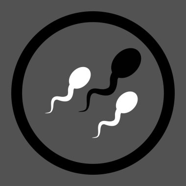 Sperm yuvarlak vektör simgesi