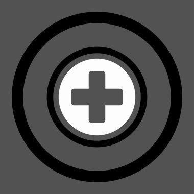 Daire içinde çapraz yuvarlak vektör simgesi